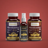 Manokaamya – Ayurvedic Combo for Male Vitality, Energy & Confidence - Triple Action Combo (Tablet M + Tablet E + Oil)
