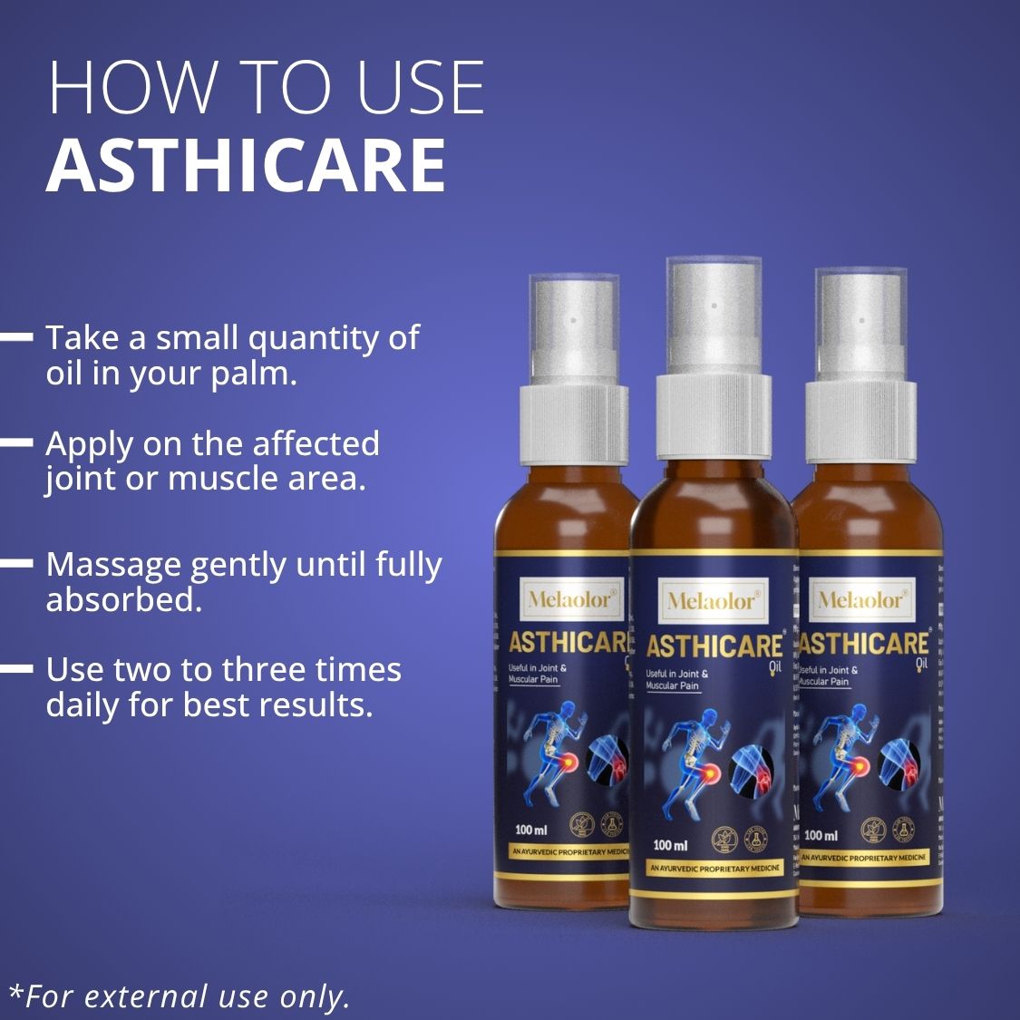 Asthicare Oil – Herbal Oil for Joint Pain, Inflammation, Muscle Stiffness & Mobility Support (100 ml)