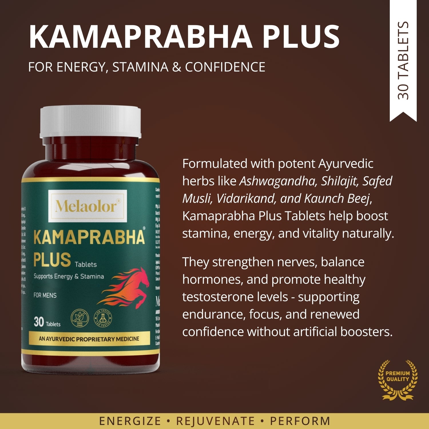 Kamaprabha – Ayurvedic Power Combo for Men's Performance, Energy & Vitality - Combo Pack