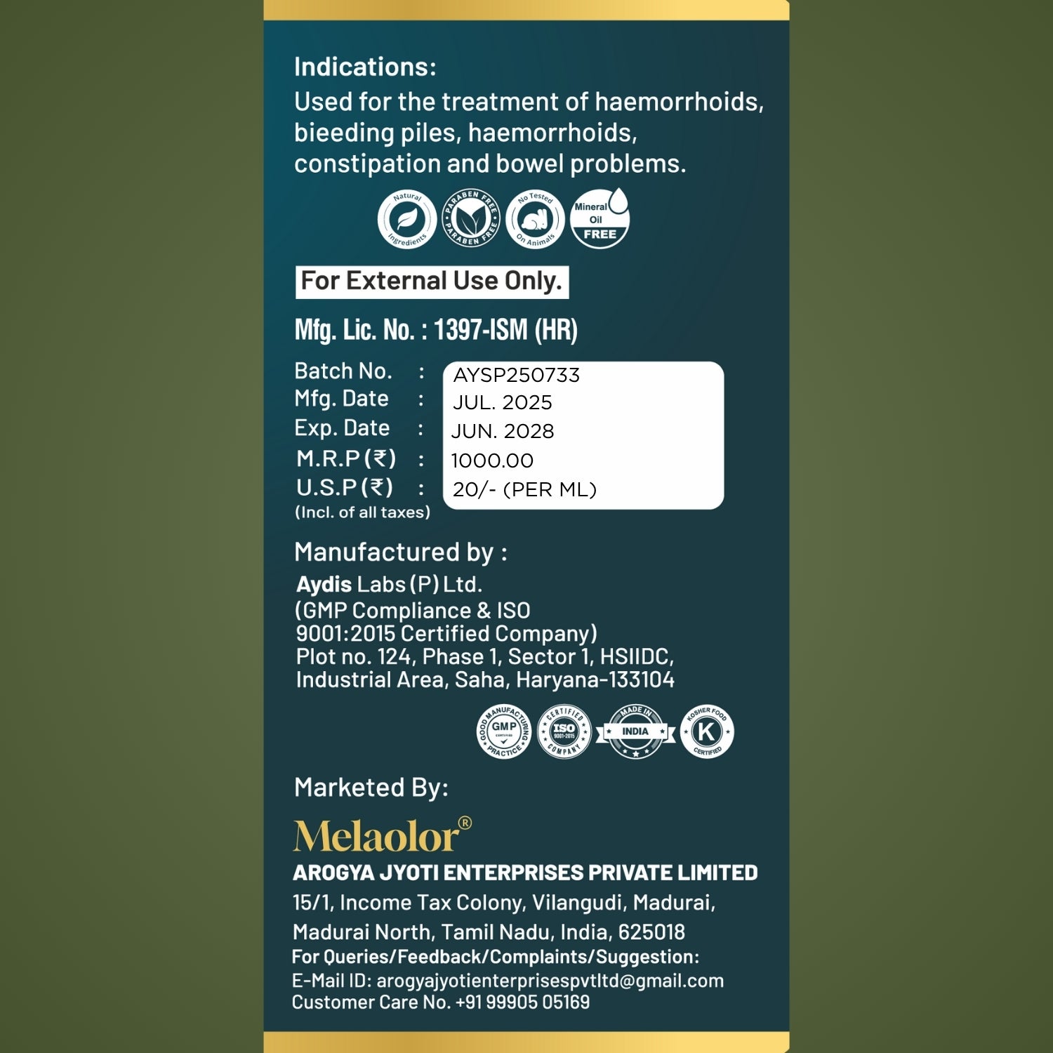 Pilesvati - Complete Ayurvedic Treatment for Piles, Fissures & Constipation - Combo Pack (Tablets, Powder & Spray)